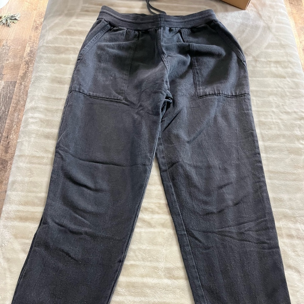 Crazy Shirts Hawaii Pants Jogger Mens Small Black Elastic Waist Pockets
